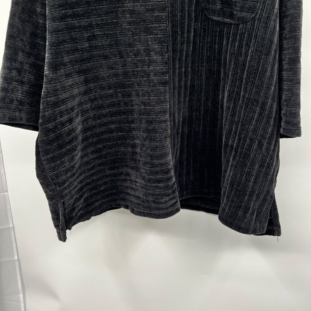 C.D. Daniels Womens Pullover Sweater 3/4 Sleeve Textured Black Gray Size 3X - Picture 3 of 8